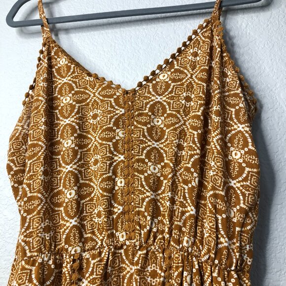 Maurices Mustard Yellow V-neck Fit And Flare Dress Women's See Measurements GUC! - Picture 2 of 12